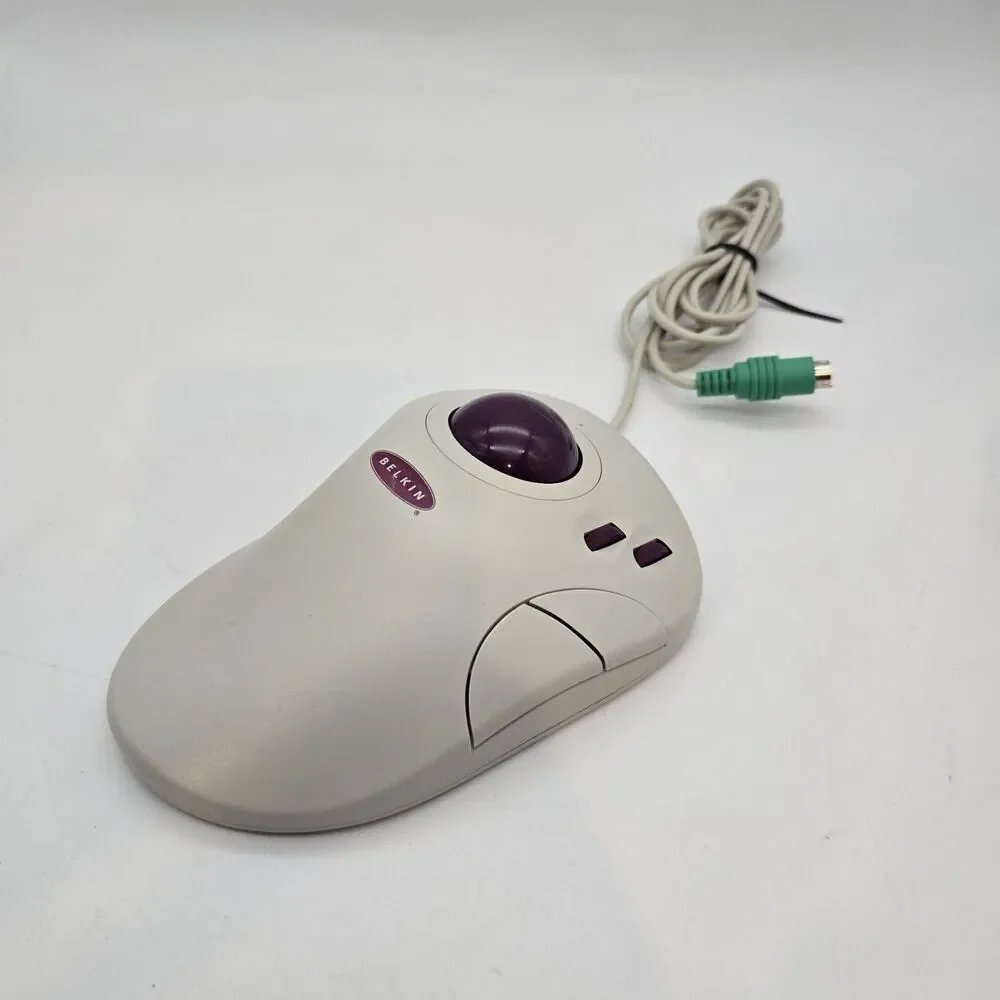 Belkin Trackmaster Trackball Mouse F8E189 PS/2 Vintage Computer 3 Button